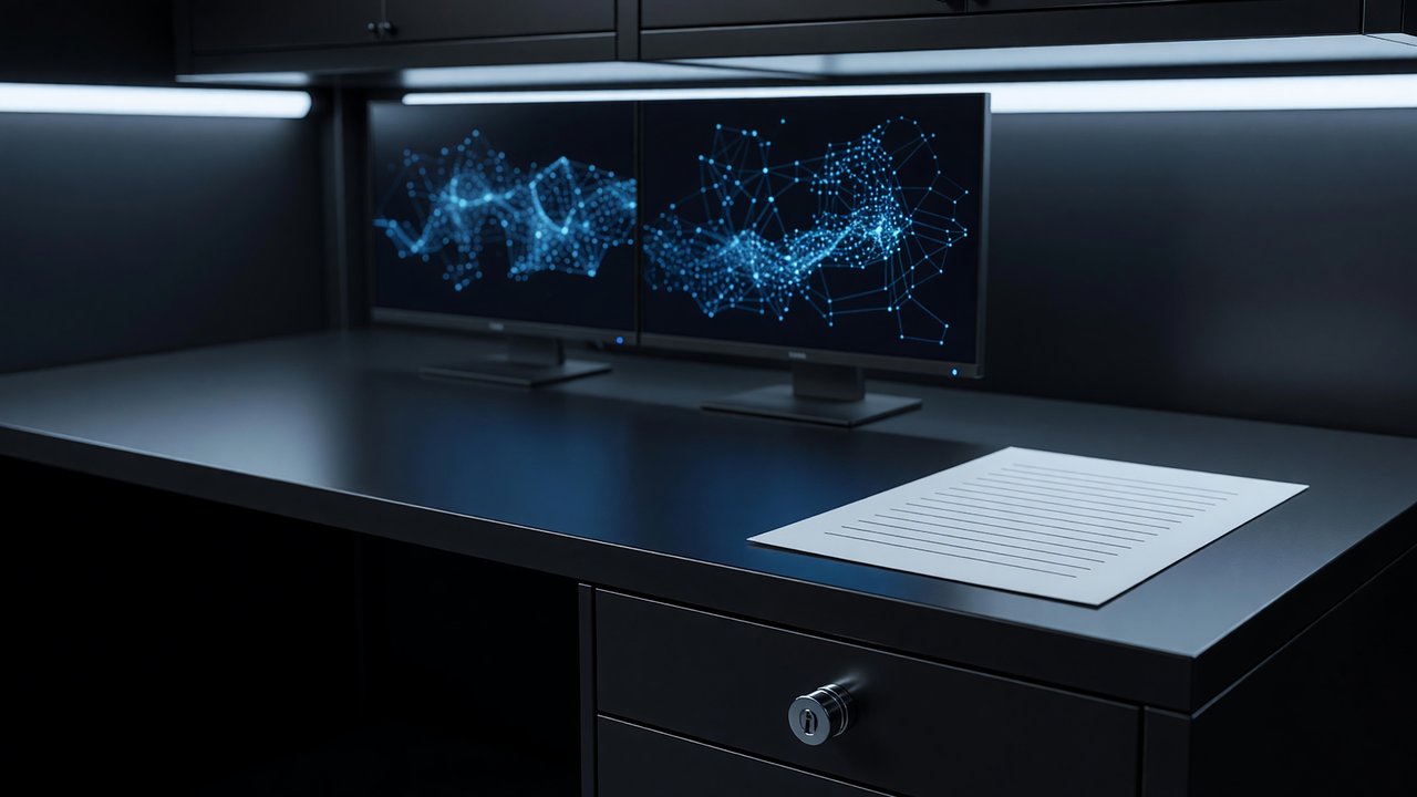IT operations checklist on a dark console display with padlock and restore icons for ransomware recovery readiness